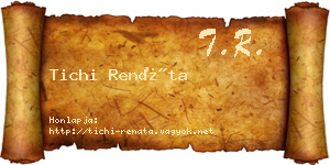 Tichi Renáta névjegykártya