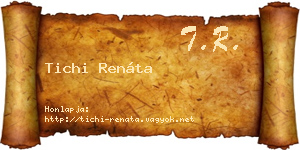 Tichi Renáta névjegykártya